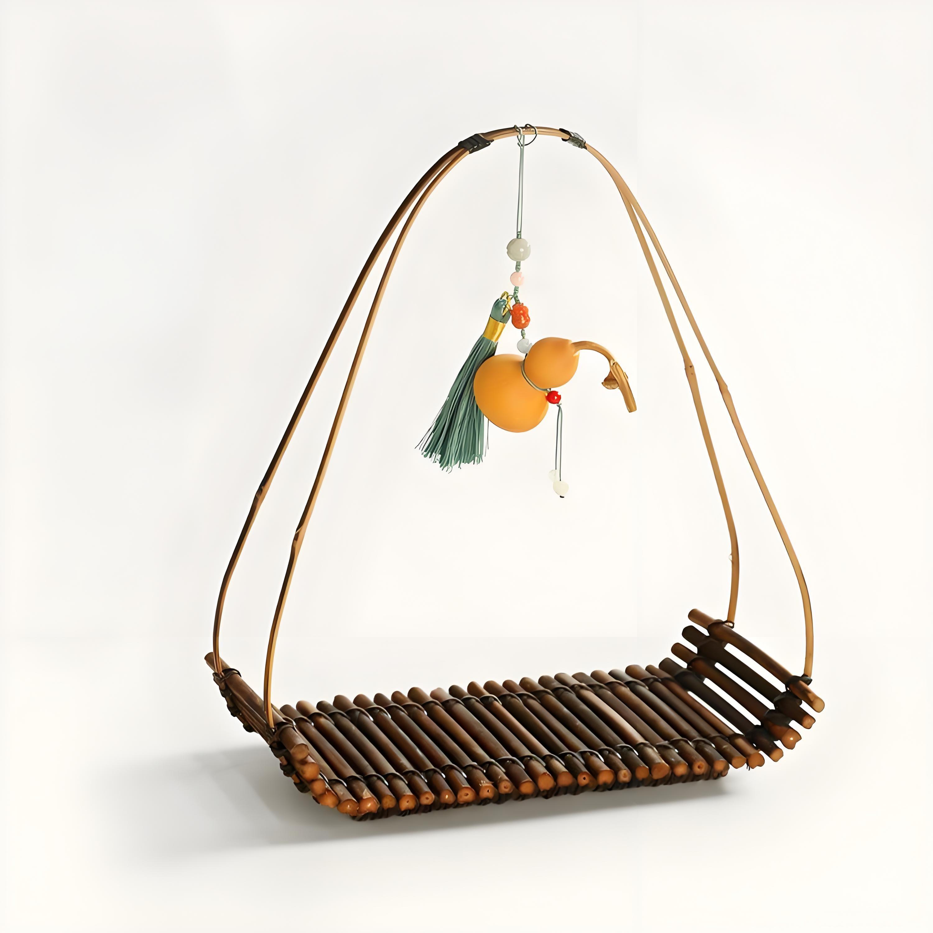 Handmade Bamboo Tea Tray Basket
