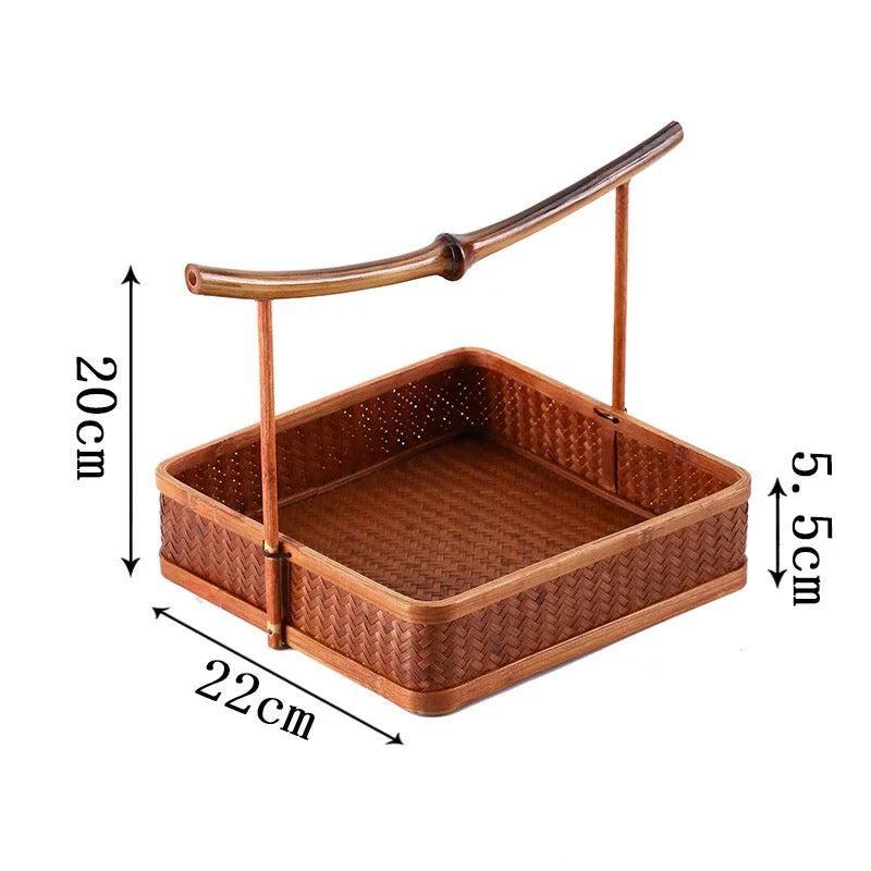 Handcrafted Bamboo Basket – Vintage Organizer