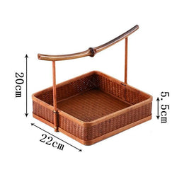 Handcrafted Bamboo Basket – Vintage Organizer