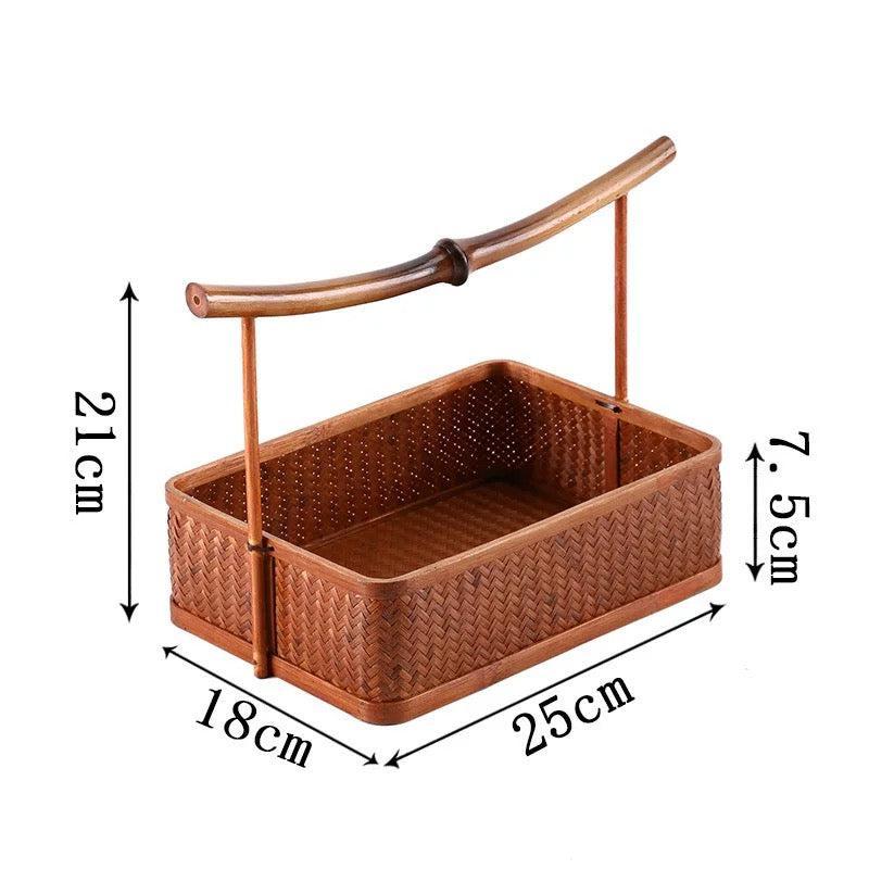 Handcrafted Bamboo Basket – Vintage Organizer