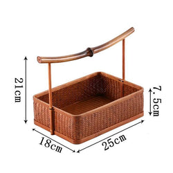Handcrafted Bamboo Basket – Vintage Organizer