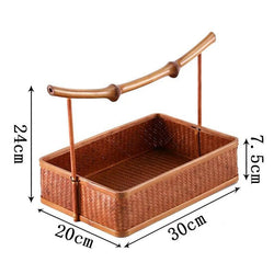 Handcrafted Bamboo Basket – Vintage Organizer