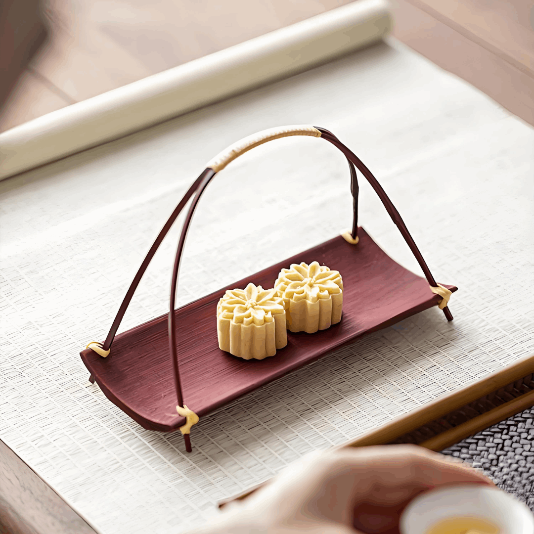 Handcrafted Bamboo Snack Tray