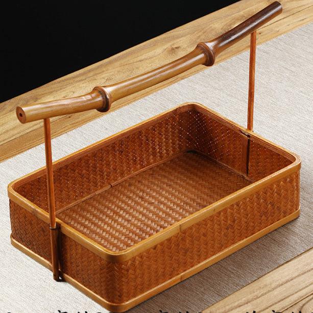 Handcrafted Bamboo Basket – Vintage Organizer