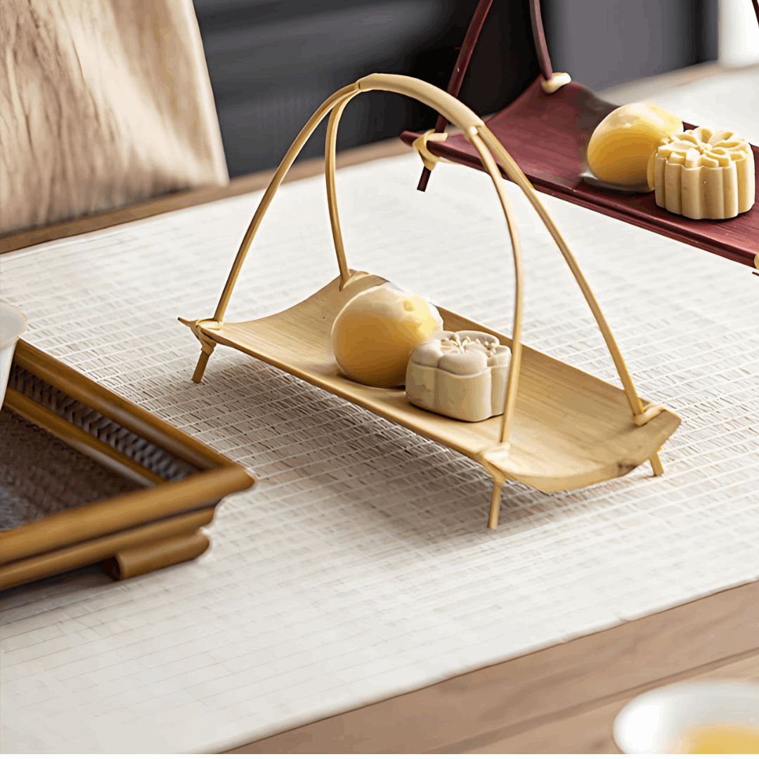 Handcrafted Bamboo Snack Tray