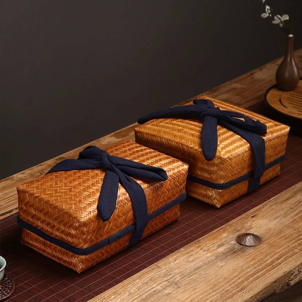 Retro Storage Box - Handcrafted Bamboo Collection Case