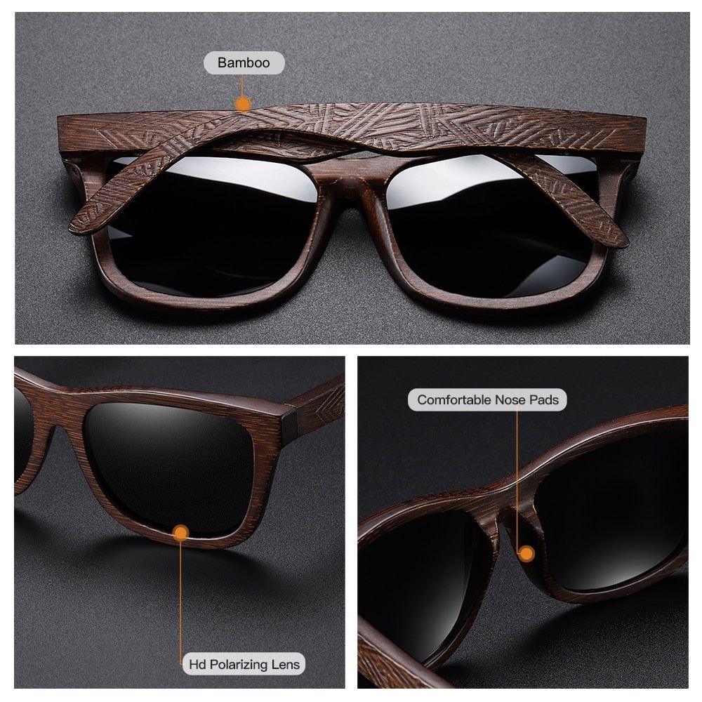 Eco-Friendly Handmade Bamboo Sunglasses with Gift Box