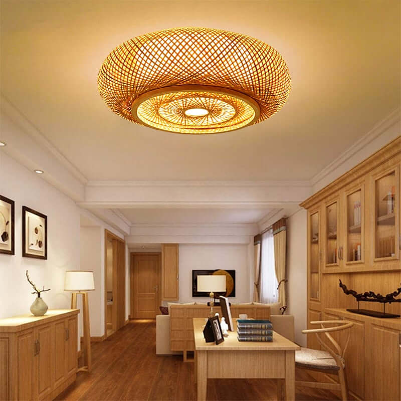 Eco-friendly Bamboo Hanging Ceiling Lamp