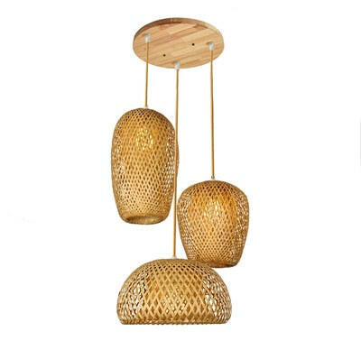 Chic Bamboo Zen Pendant Light - Handwoven Natural Hanging Lamp