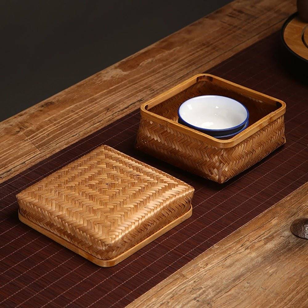 Retro Storage Box - Handcrafted Bamboo Collection Case