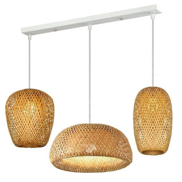 Chic Bamboo Zen Pendant Light - Handwoven Natural Hanging Lamp