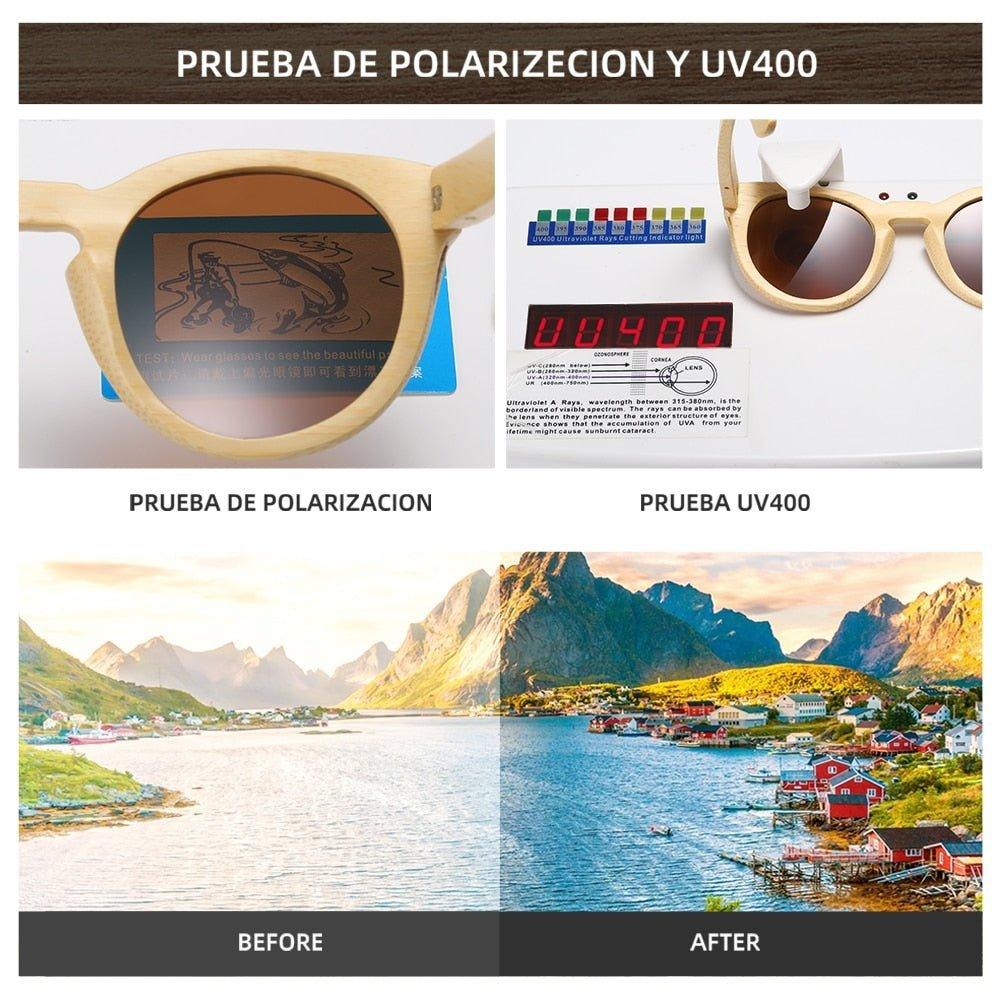 Bamboo Sunglasses with Polarized UV400 Protection