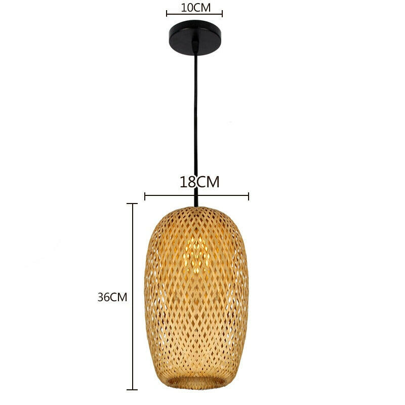 Chic Bamboo Zen Pendant Light - Handwoven Natural Hanging Lamp