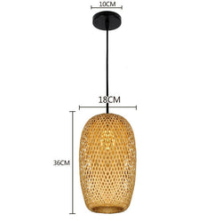 Chic Bamboo Zen Pendant Light - Handwoven Natural Hanging Lamp