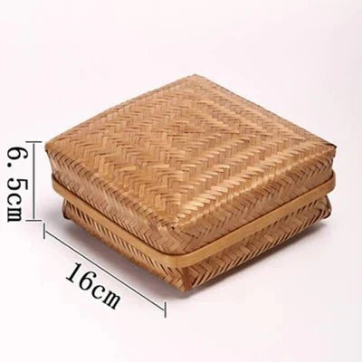 Retro Storage Box - Handcrafted Bamboo Collection Case