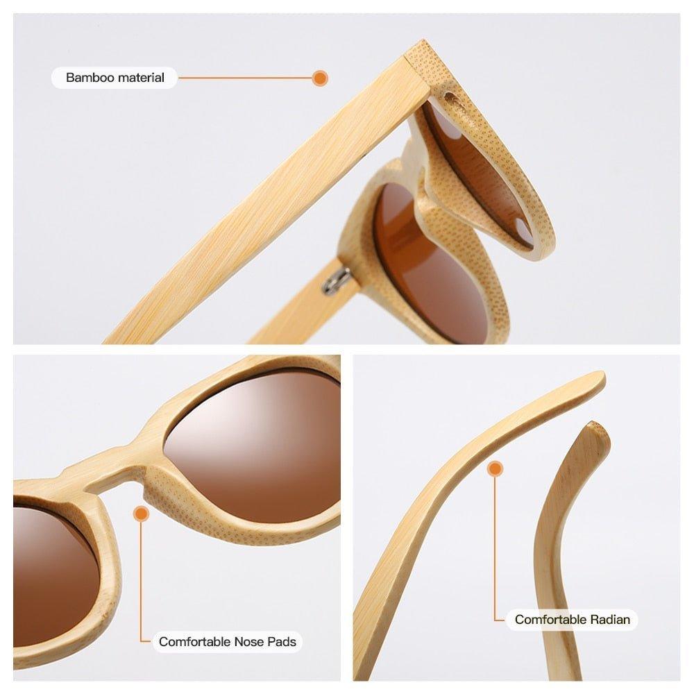 Bamboo Sunglasses with Polarized UV400 Protection