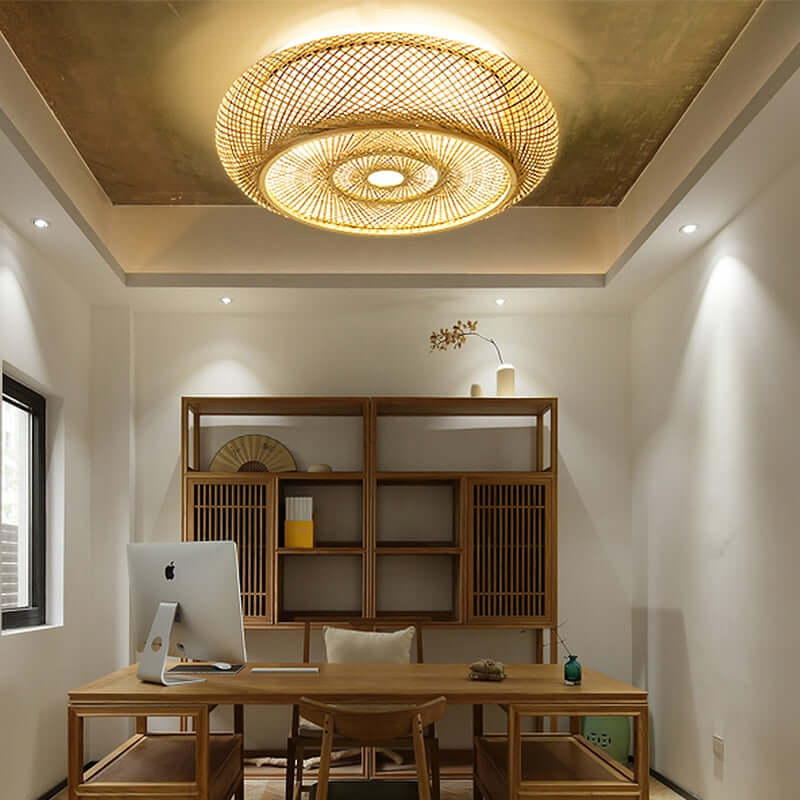 Eco-friendly Bamboo Hanging Ceiling Lamp