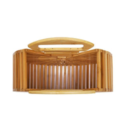 Chic Bamboo Summer Beach Bag - Handcrafted Circular Designer Tote