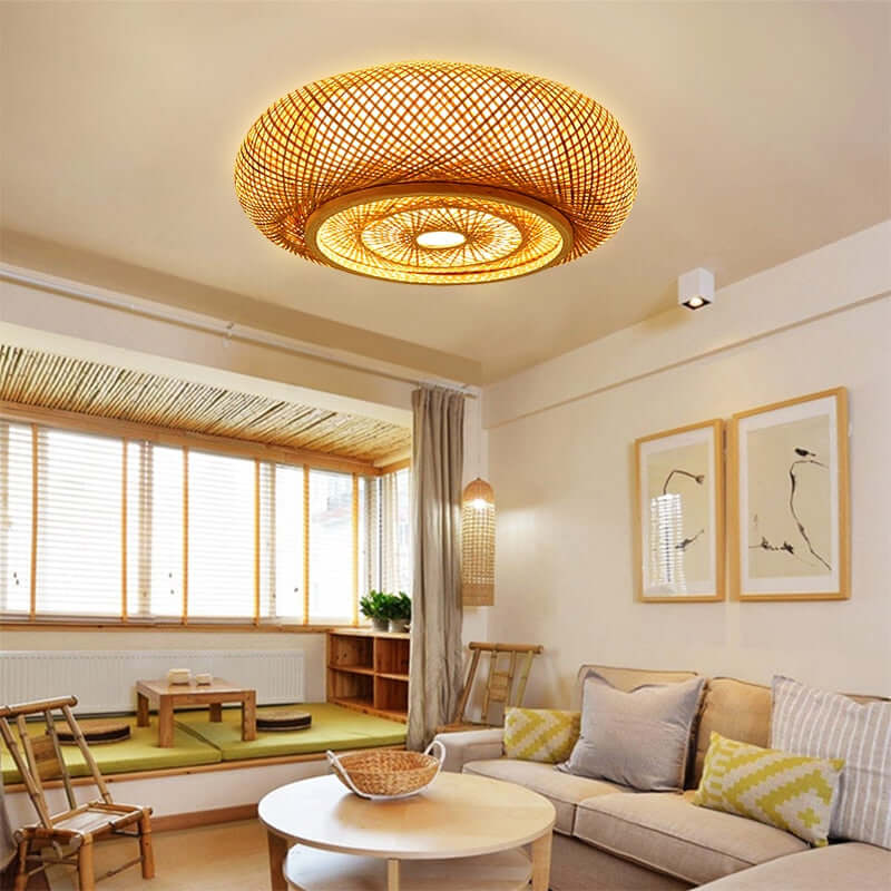 Eco-friendly Bamboo Hanging Ceiling Lamp