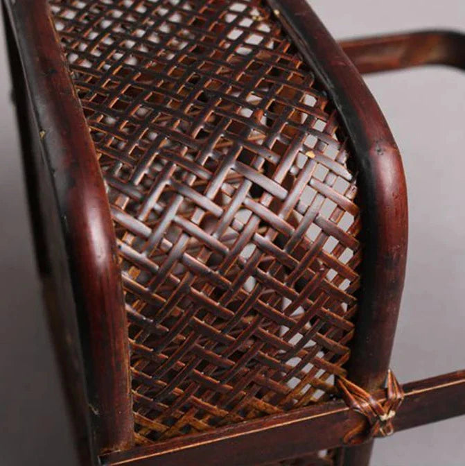 Handmade Bamboo Tea Set Storage Box - Eco-Friendly Chinese Basket