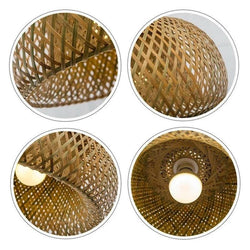 Chic Bamboo Zen Pendant Light - Handwoven Natural Hanging Lamp