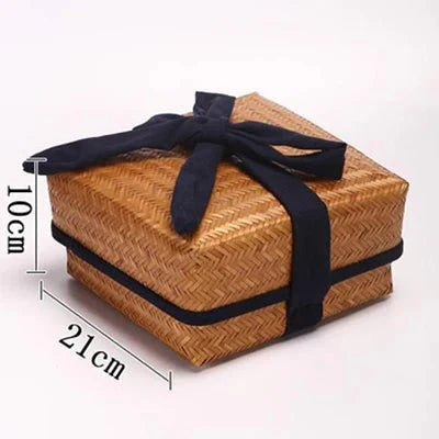 Retro Storage Box - Handcrafted Bamboo Collection Case