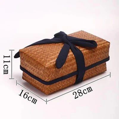 Retro Storage Box - Handcrafted Bamboo Collection Case