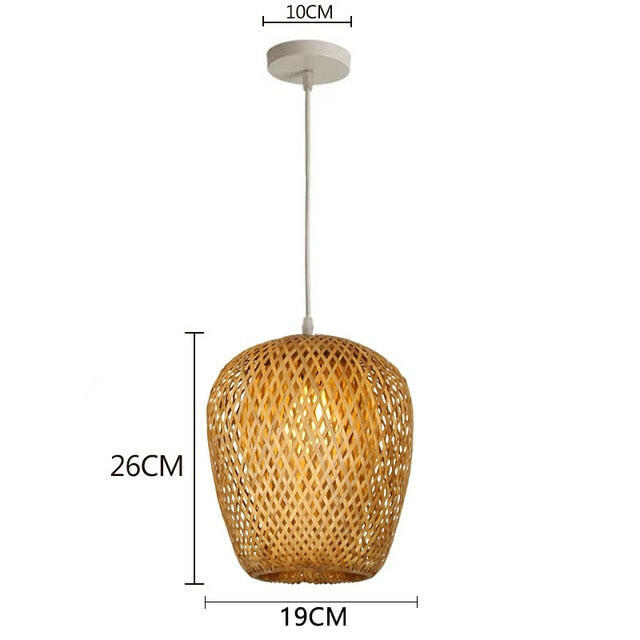 Chic Bamboo Zen Pendant Light - Handwoven Natural Hanging Lamp