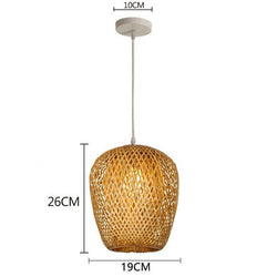 Chic Bamboo Zen Pendant Light - Handwoven Natural Hanging Lamp