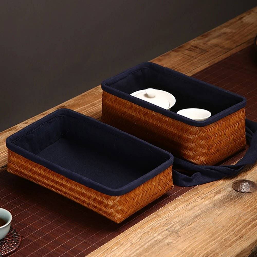 Retro Storage Box - Handcrafted Bamboo Collection Case