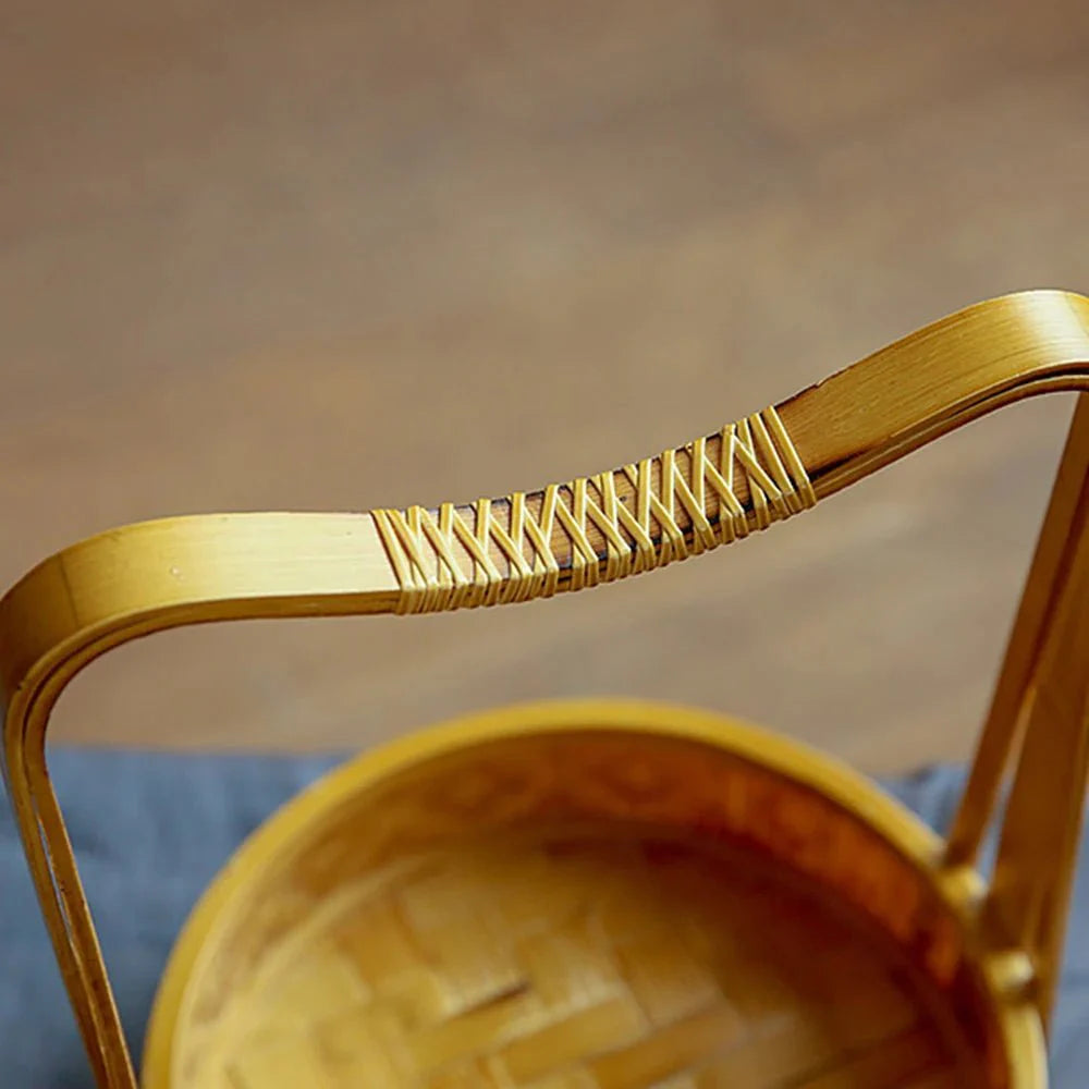 3-Tier Handwoven Bamboo Basket - Versatile Organizer