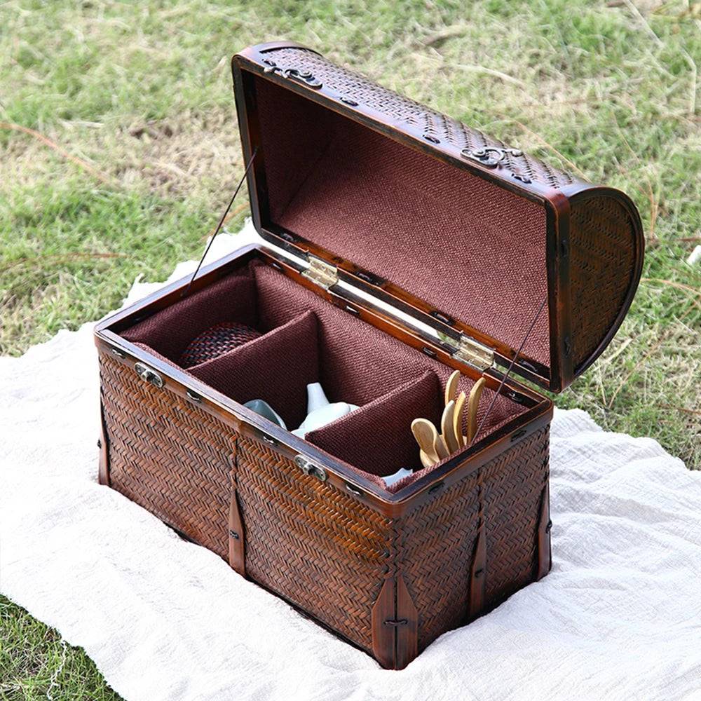 Traditional Bamboo Handcrafted Storage Case