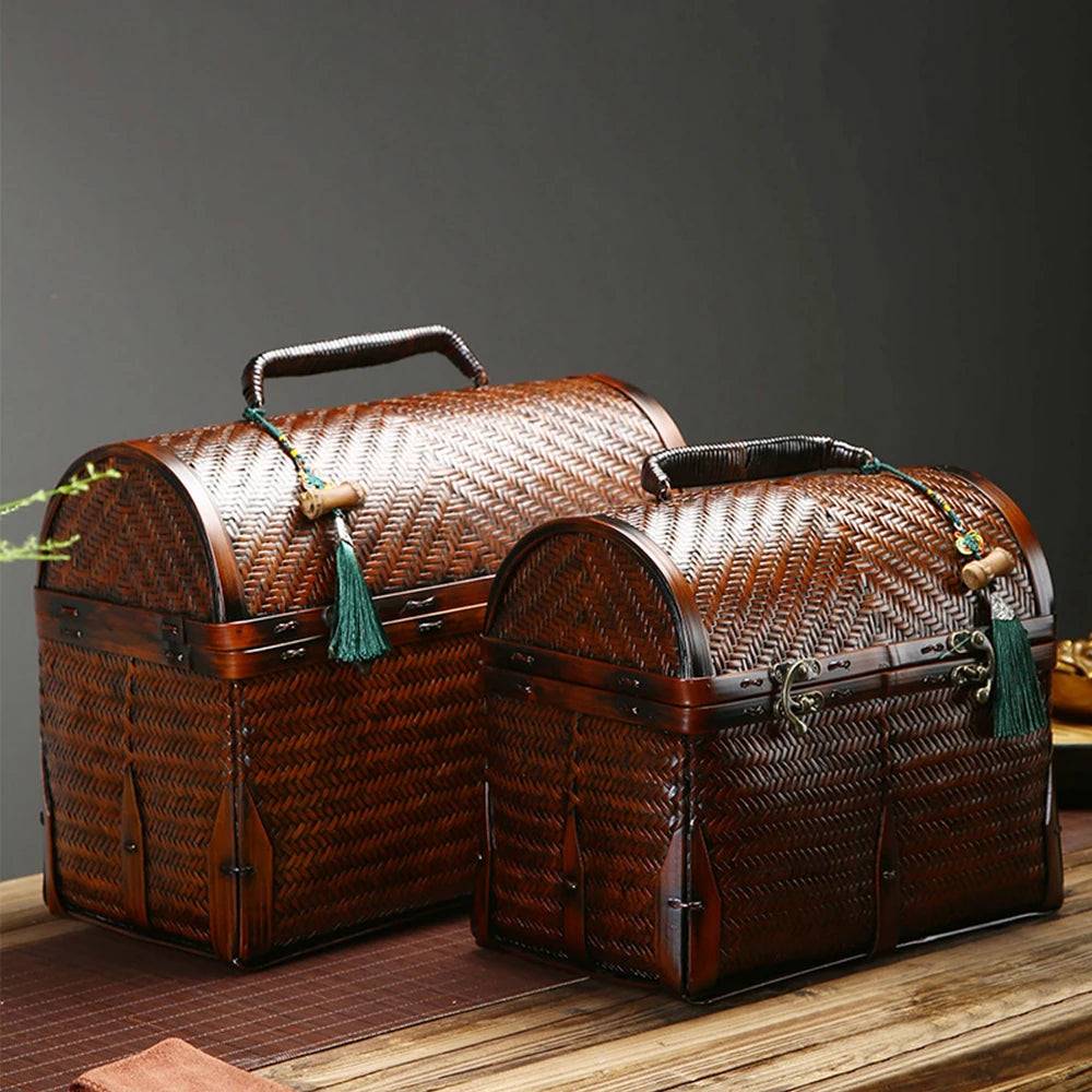Traditional Bamboo Handcrafted Storage Case