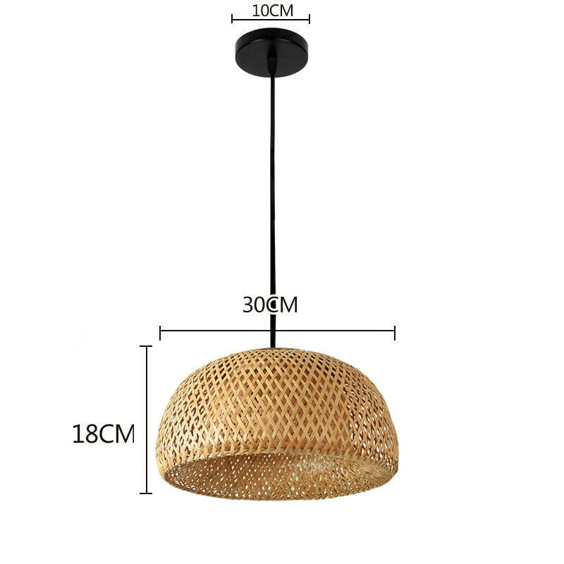 Chic Bamboo Zen Pendant Light - Handwoven Natural Hanging Lamp