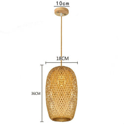 Chic Bamboo Zen Pendant Light - Handwoven Natural Hanging Lamp
