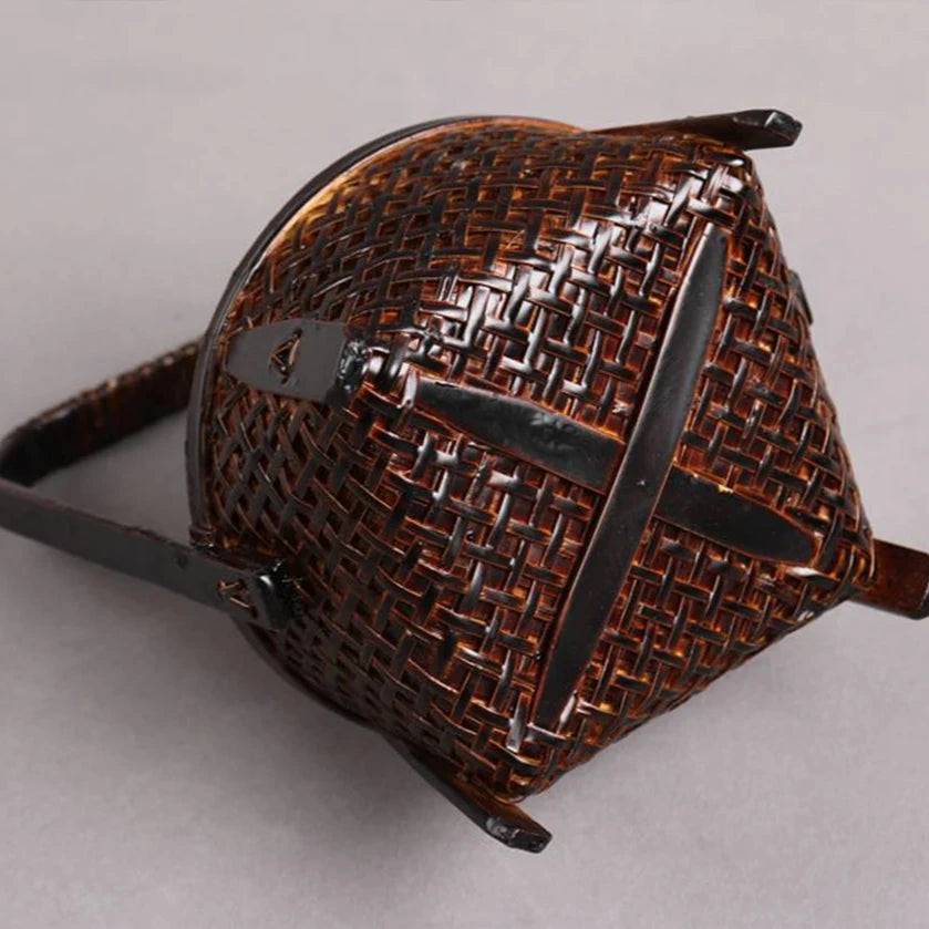 Handmade Bamboo Tea Set Storage Box - Eco-Friendly Chinese Basket