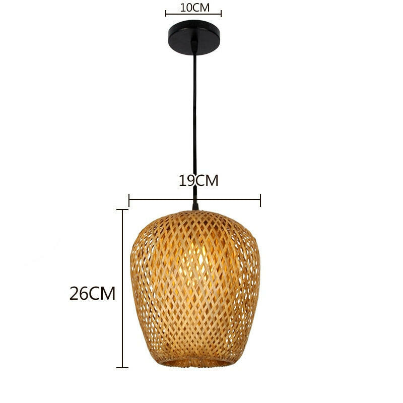 Chic Bamboo Zen Pendant Light - Handwoven Natural Hanging Lamp