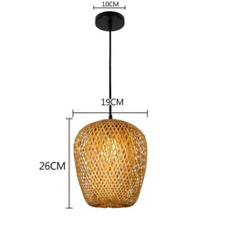 Chic Bamboo Zen Pendant Light - Handwoven Natural Hanging Lamp