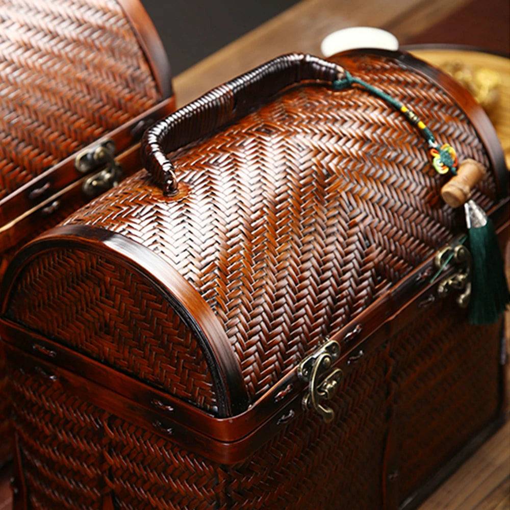 Traditional Bamboo Handcrafted Storage Case