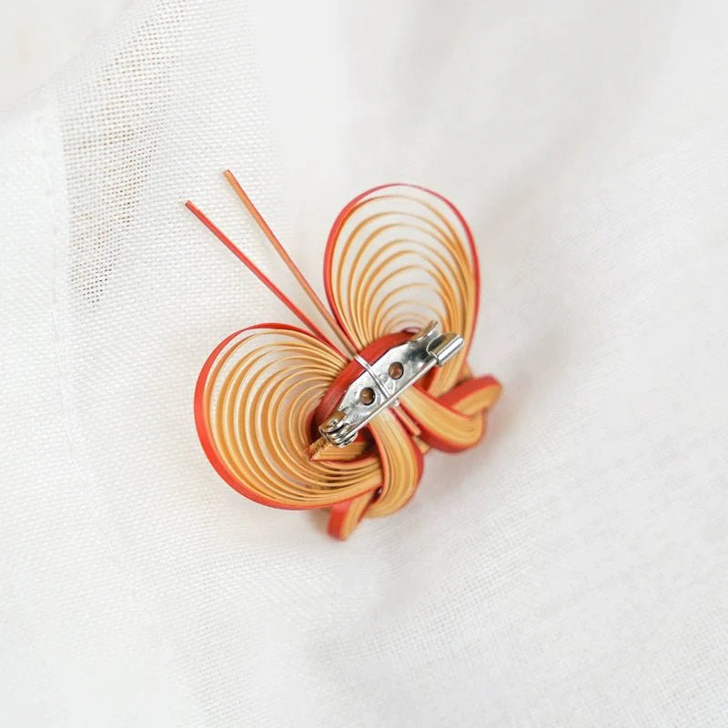 Handcrafted Bamboo Brooch Collection-Elegant Design