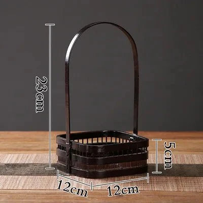 Bamboo Lacquerware Hamper - Japanese Storage Box for Cookies & Sushi