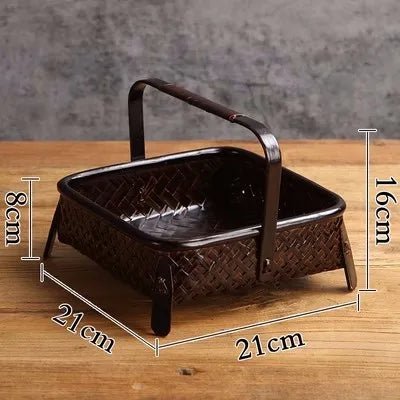 Bamboo Lacquerware Hamper - Japanese Storage Box for Cookies & Sushi