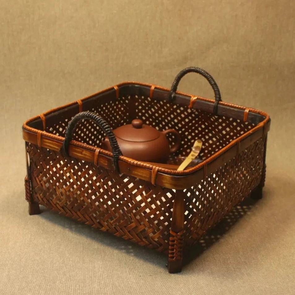 Handwoven Bamboo Basket - Bread, Fruit, Tea Set, Gift Box