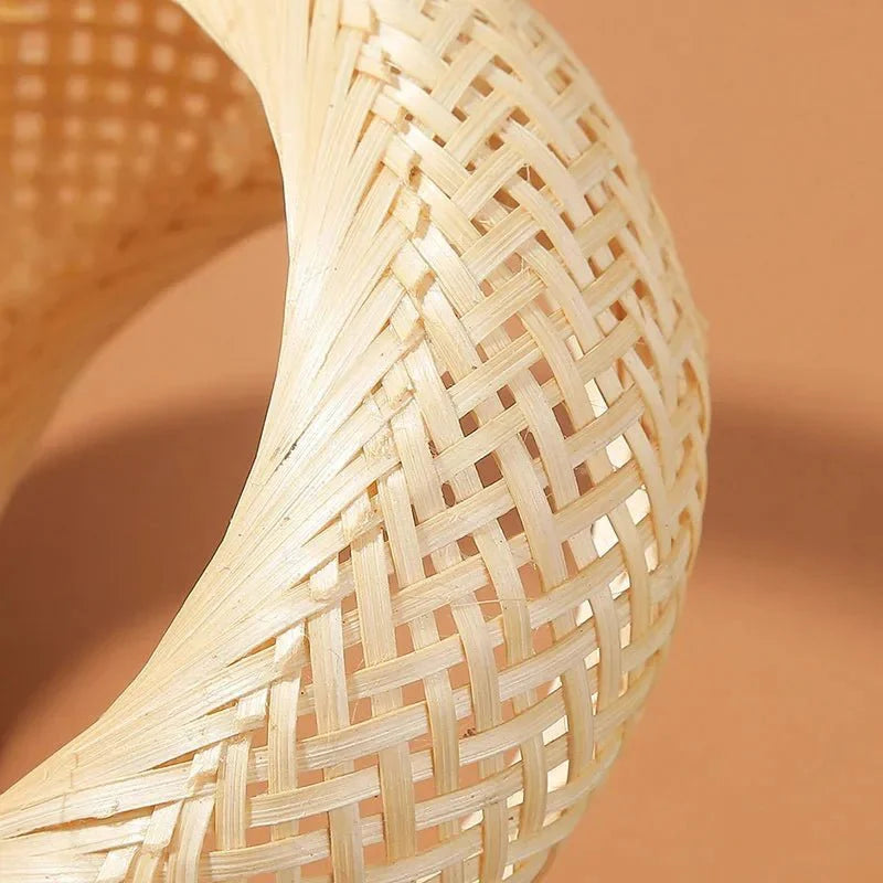 Handmade Bamboo and Rattan Weave Bangles Bracelet