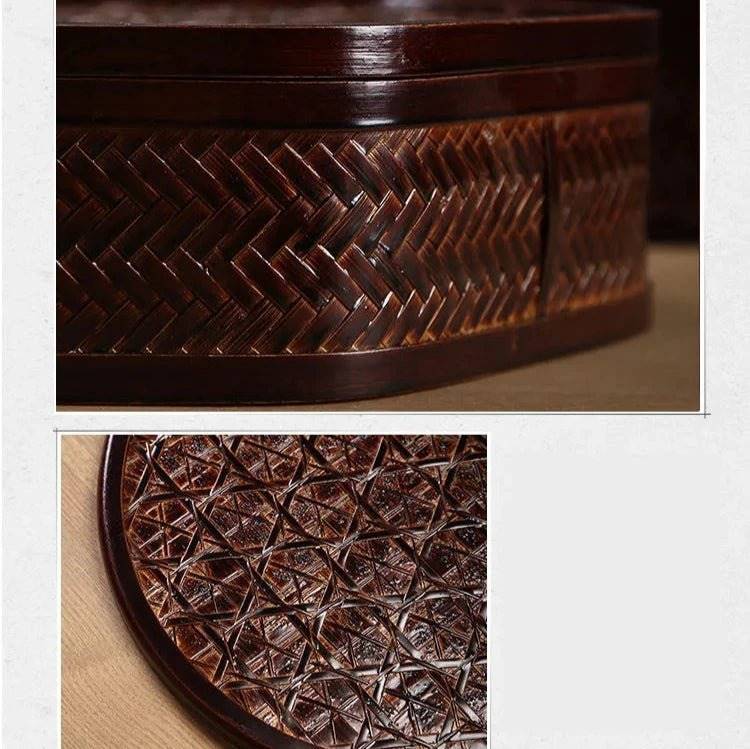Bamboo Lacquerware Hamper - Japanese Storage Box for Cookies & Sushi