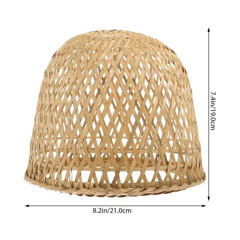 Handcrafted Zen Bamboo Woven Lamp Shade - Vintage Boho Lighting