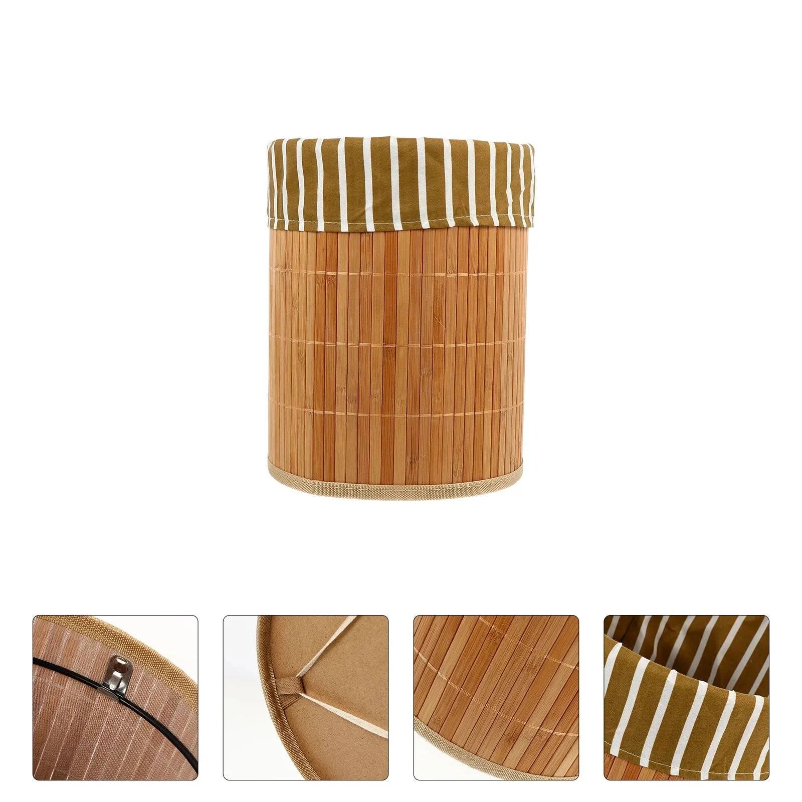 Handwoven Bamboo Storage Basket - Eco-Friendly Laundry and Sundries Organizer