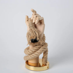 Handcrafted Wooden Hand Wall Lamp - Adjustable Artistic Lighting