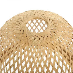 Handcrafted Zen Bamboo Woven Lamp Shade - Vintage Boho Lighting