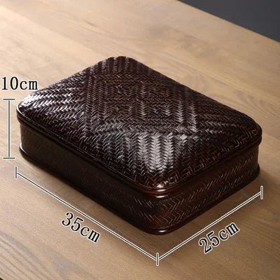 Bamboo Lacquerware Hamper - Japanese Storage Box for Cookies & Sushi